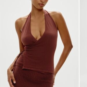 Frankie’s Bikinis Lullaby Halter Wrap Top